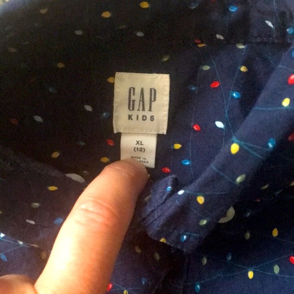 🎄Perfect for Christmas! Gap boys button down w/holiday lights - Picture 4 of 5